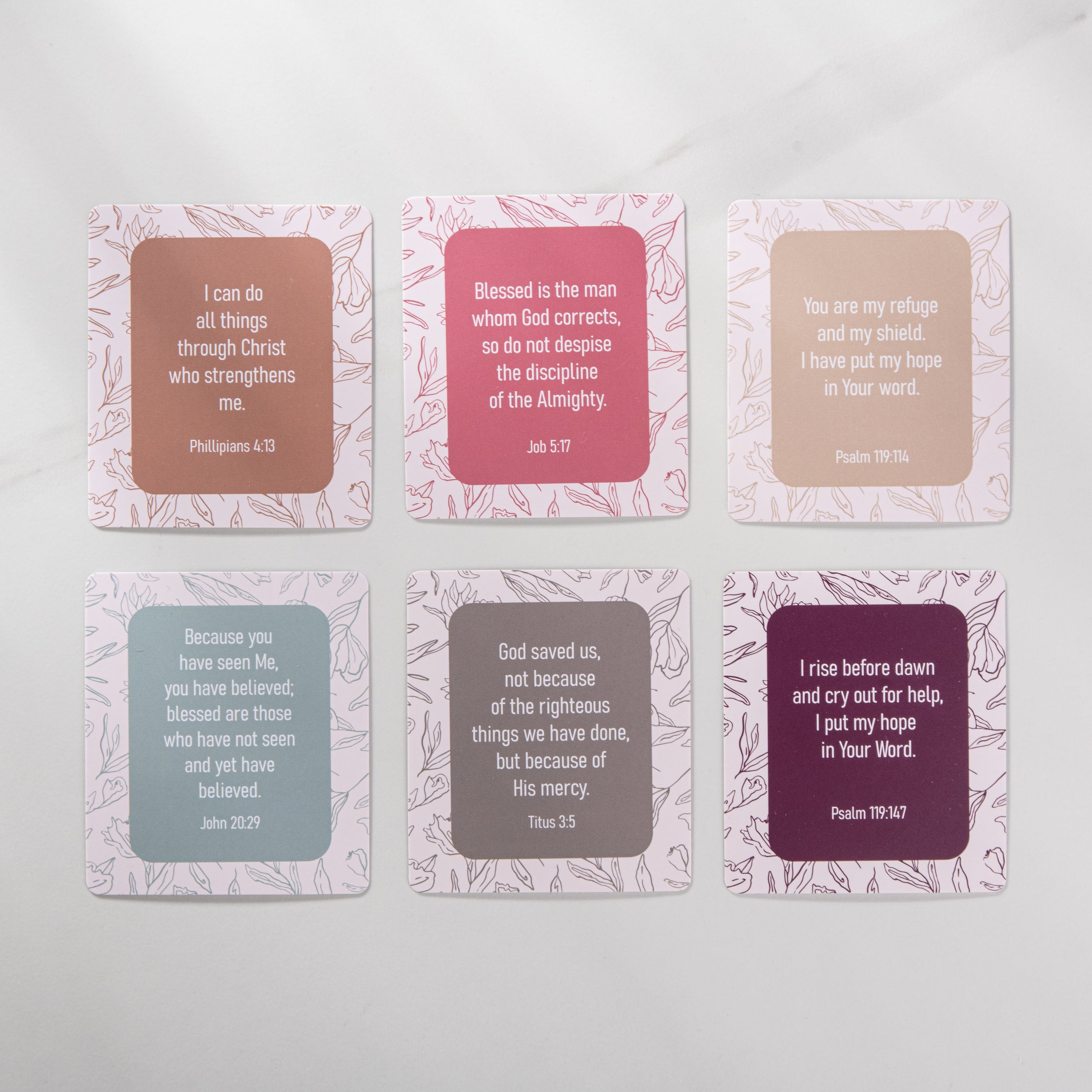 Bible Verse Cards (60 Unique Cards) - Delicate