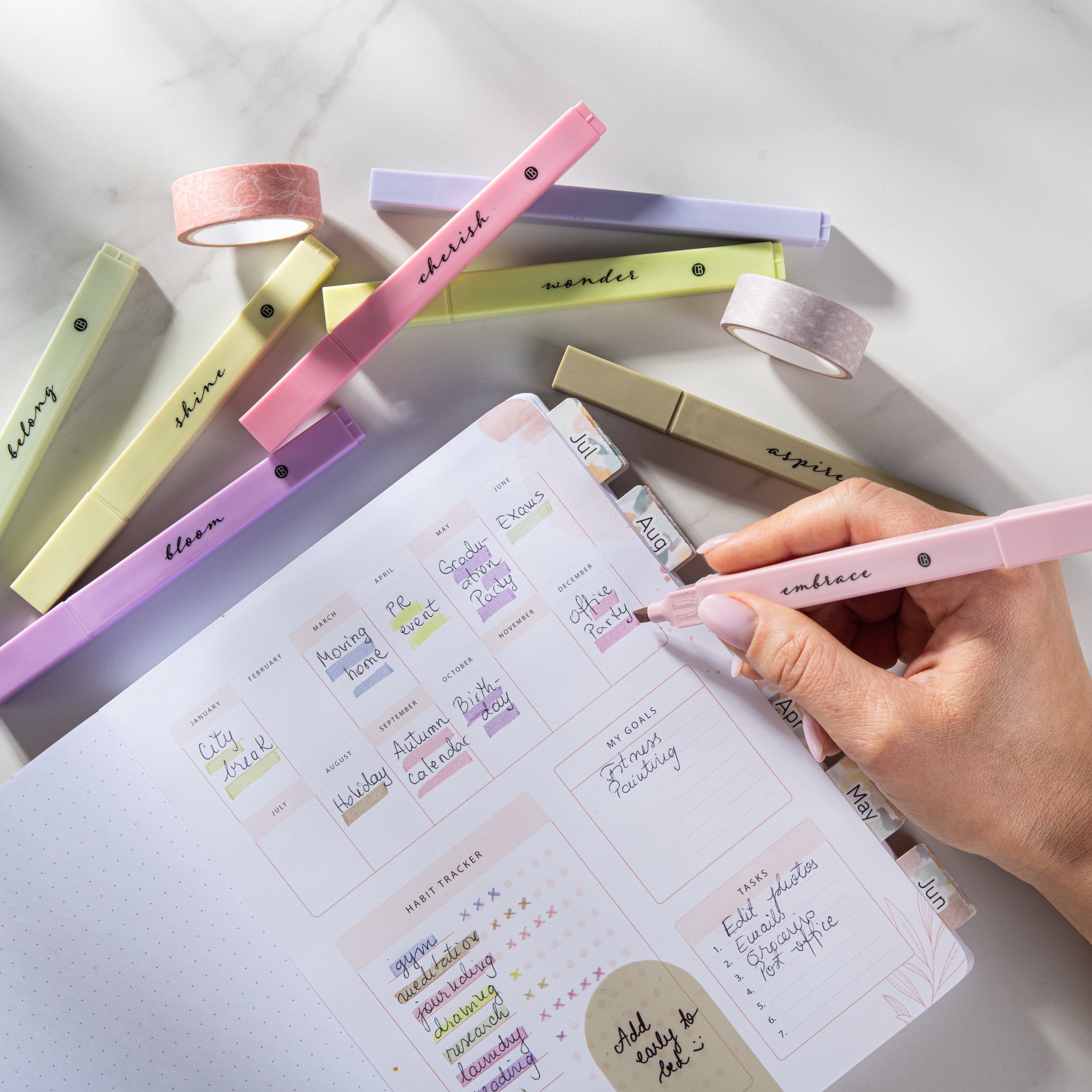 DiverseBee No Bleed Highlighters and Pens