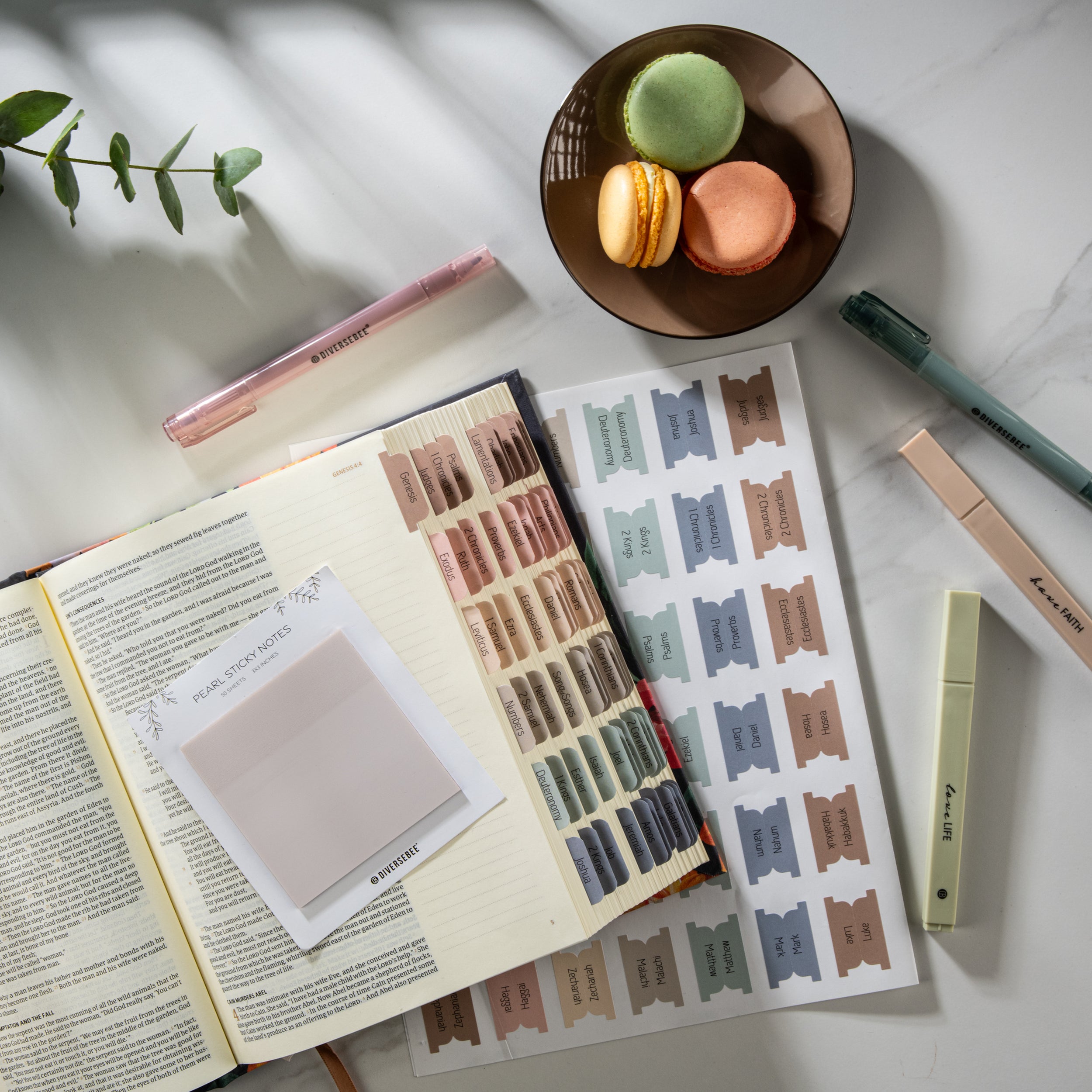 Bible Tabs - Macarons Theme