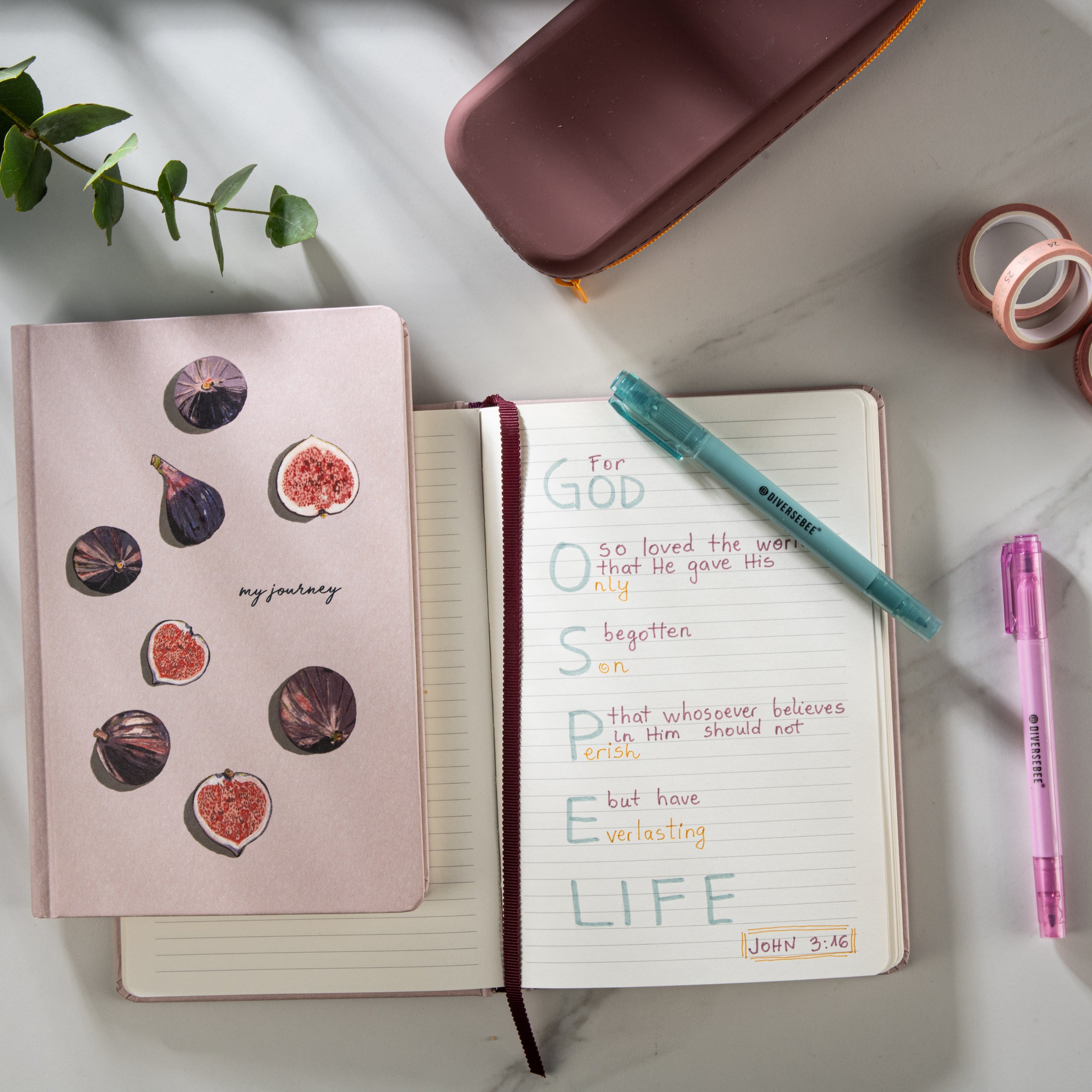 Hardcover Lined Notebook - Figs