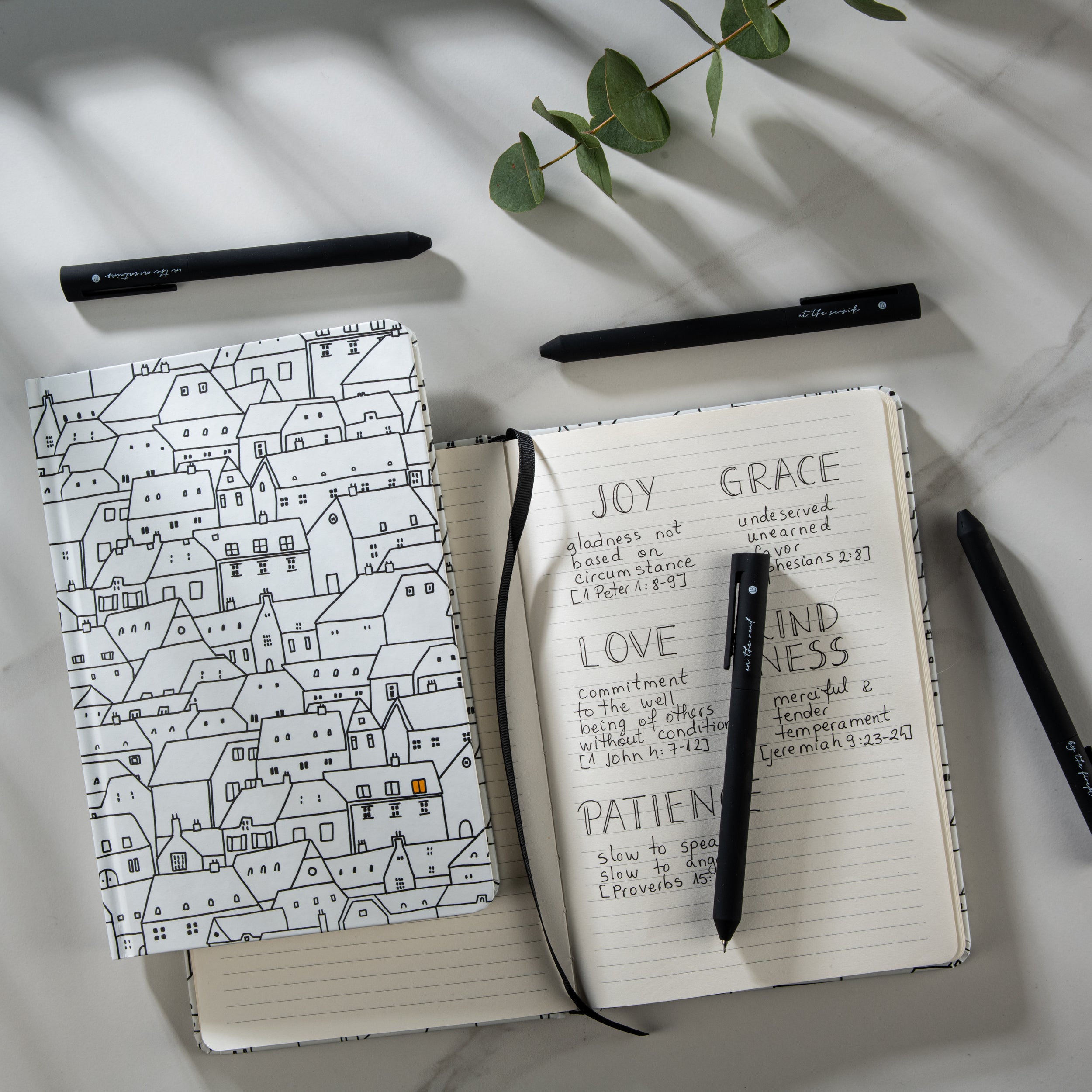 Hardcover Lined Notebook - City on a Hill