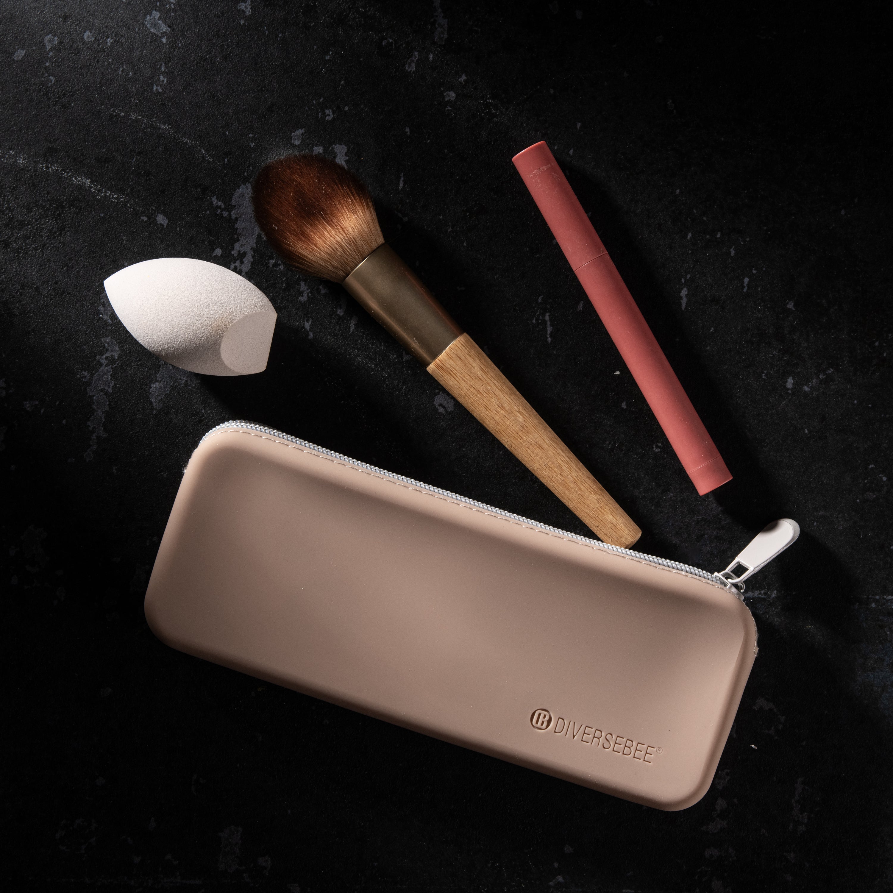 Silicone Pencil Case - Almond