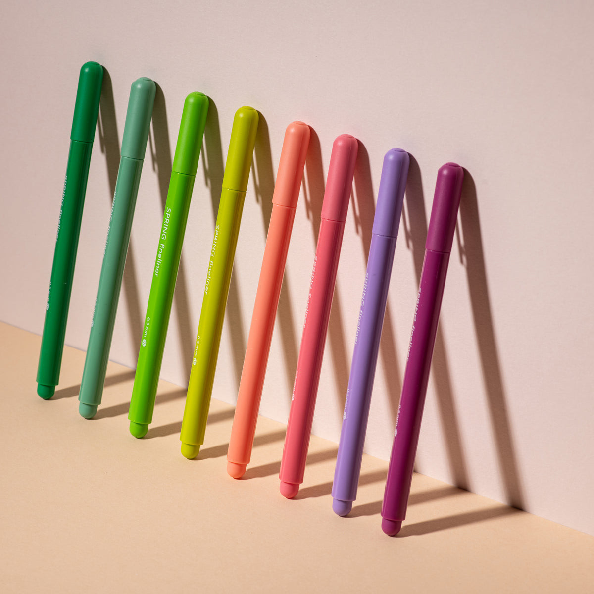 Fine Tip Pens, No Bleed (8 Pack) - Spring
