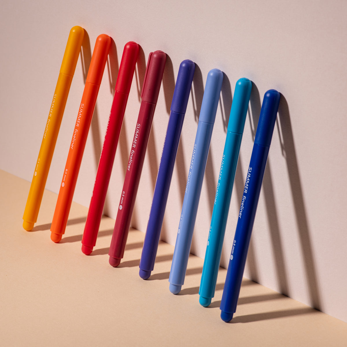 Fine Tip Pens, No Bleed (8 Pack) - Summer
