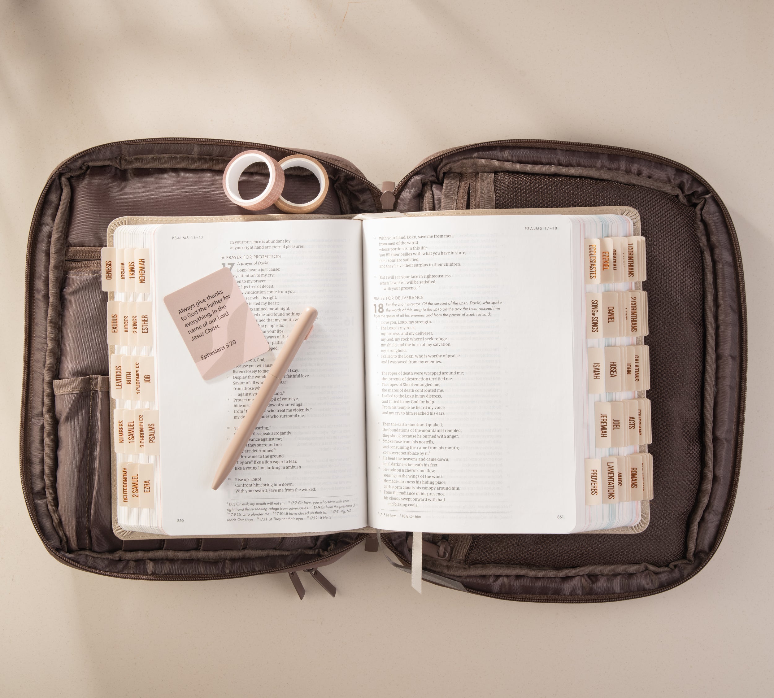 Fluffy Bible Book Cover - Umber