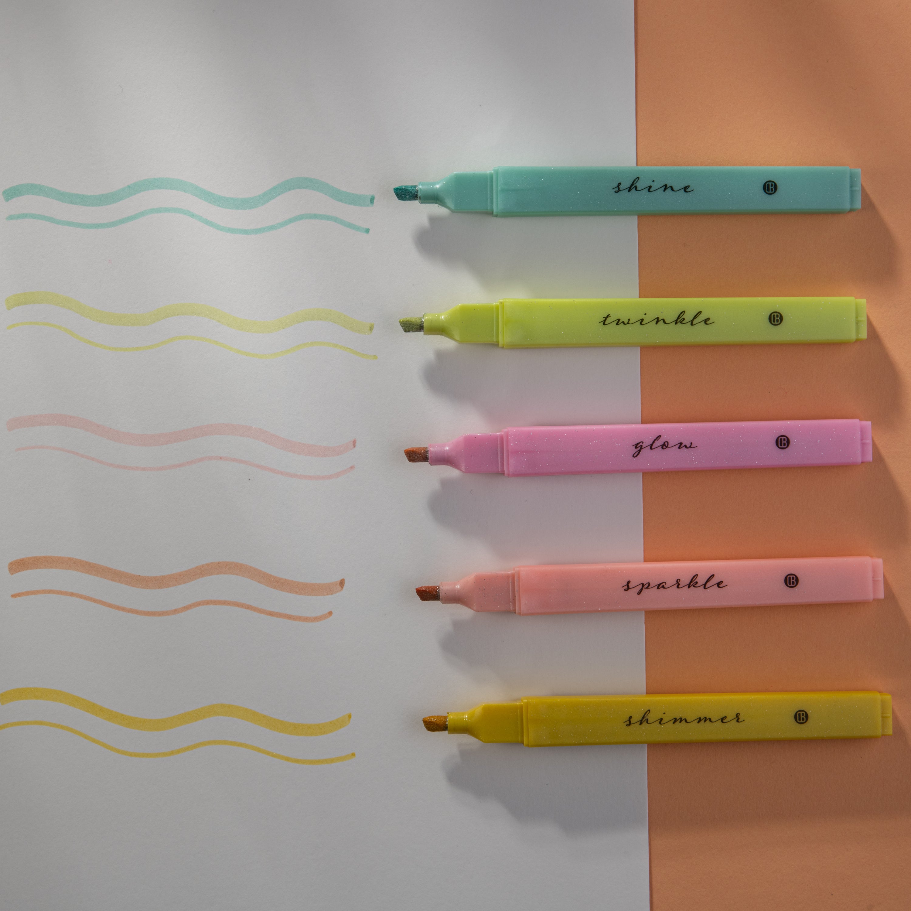 Glitter Bible Highlighters with Soft Chisel Tip - Sunshine