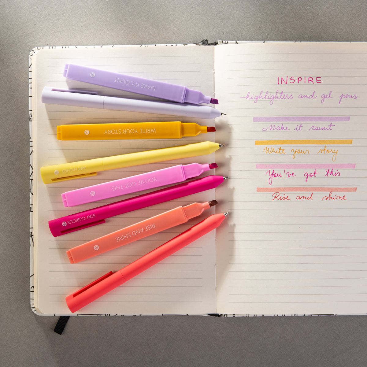 Bible Highlighters and Gel Pens Set (8 Pack) - Inspire
