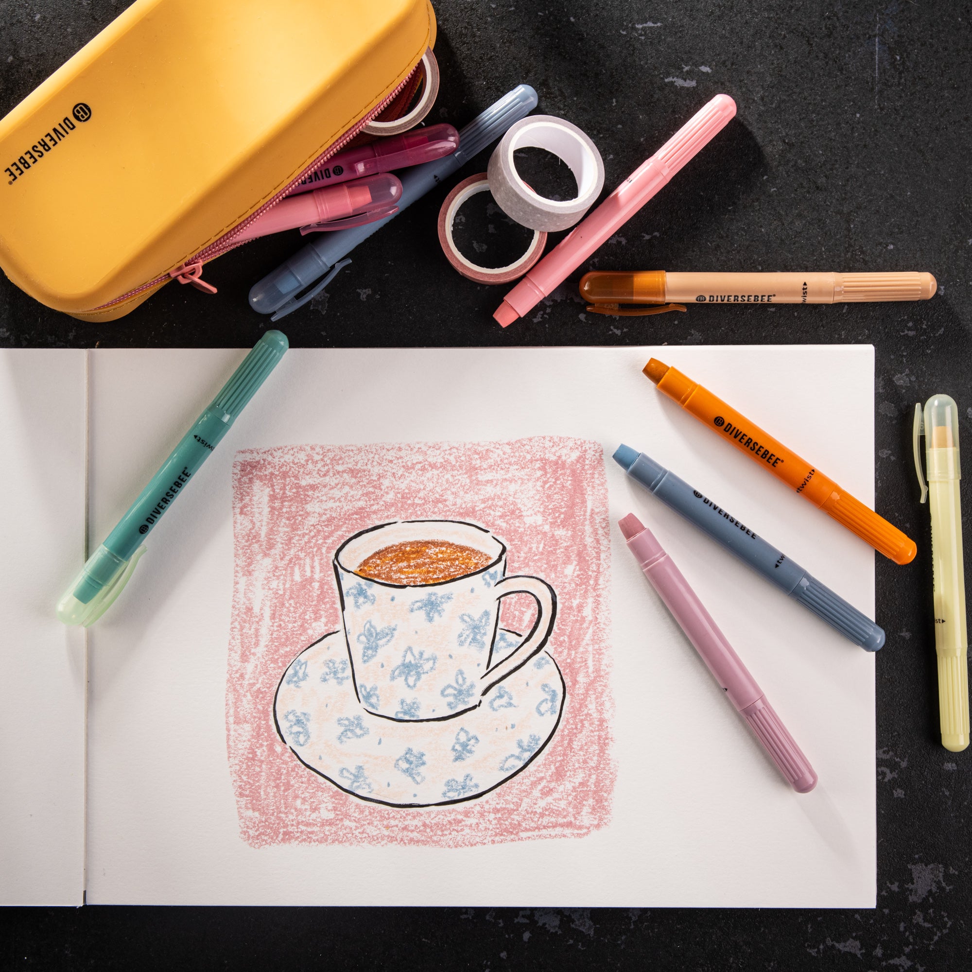 Bible Gel Highlighters and Pens No Bleed - Set of 8 Vintage Colors