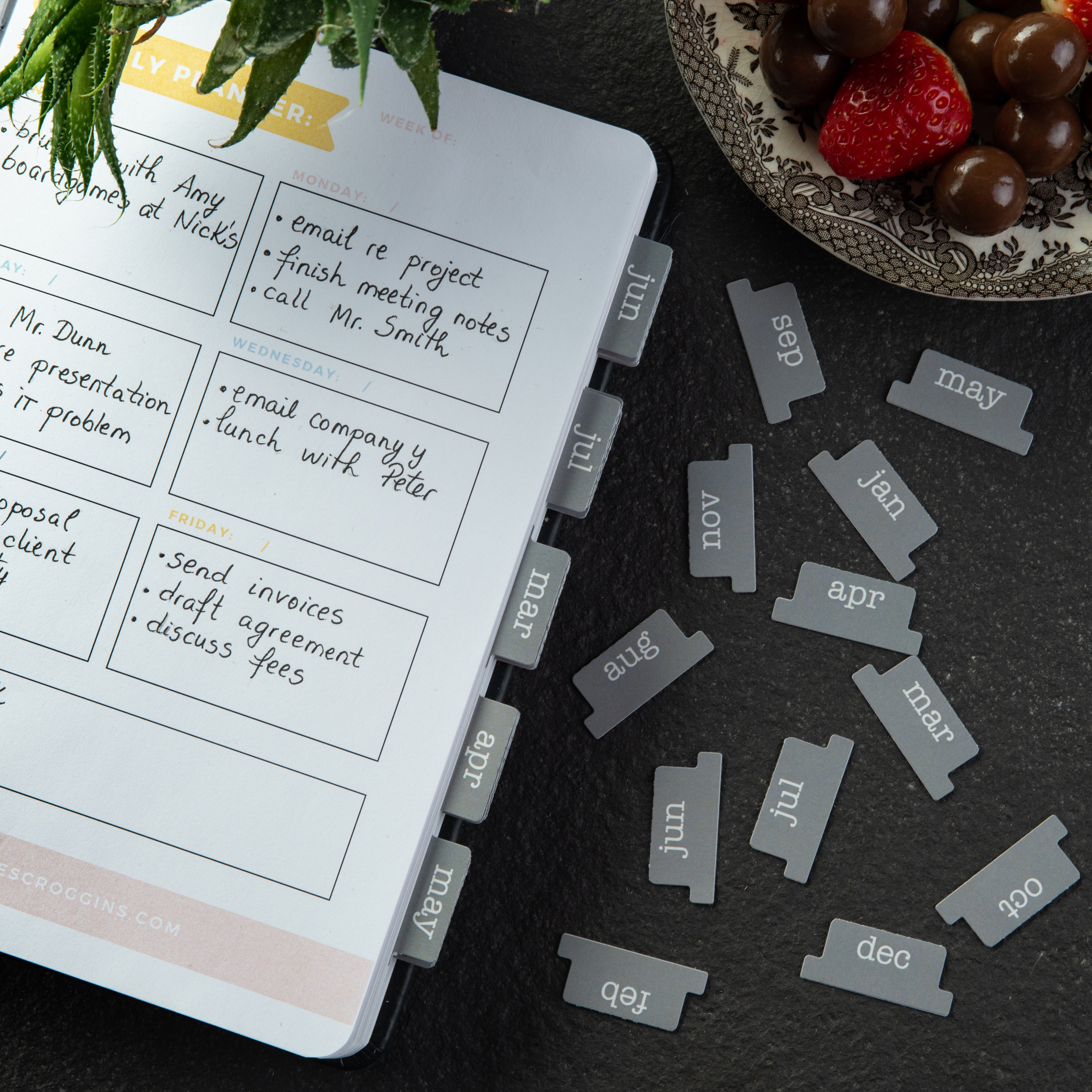 month tabs for notebooks