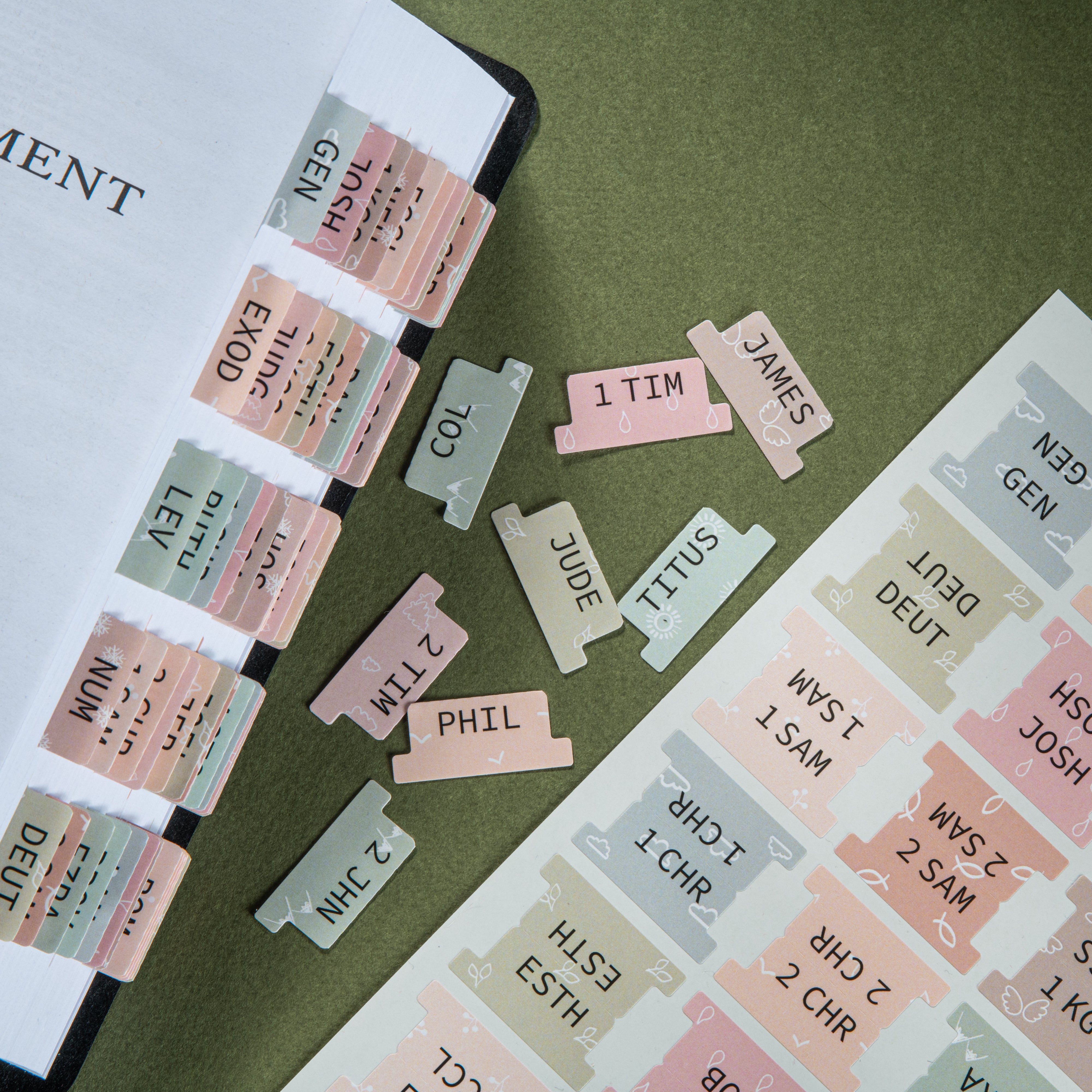 Neutral colors Bible tabs