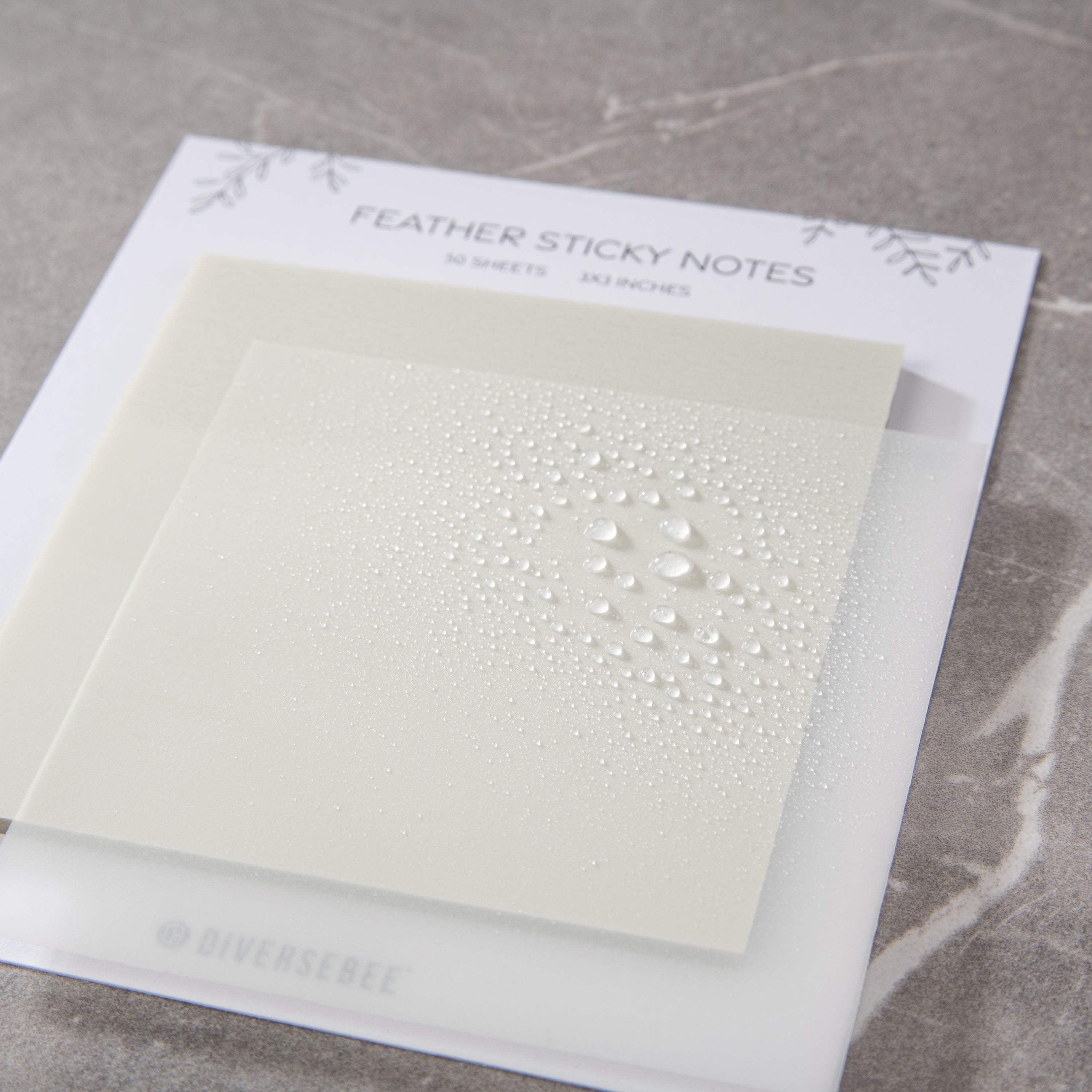 Pastel Transparent Sticky Notes - Feather