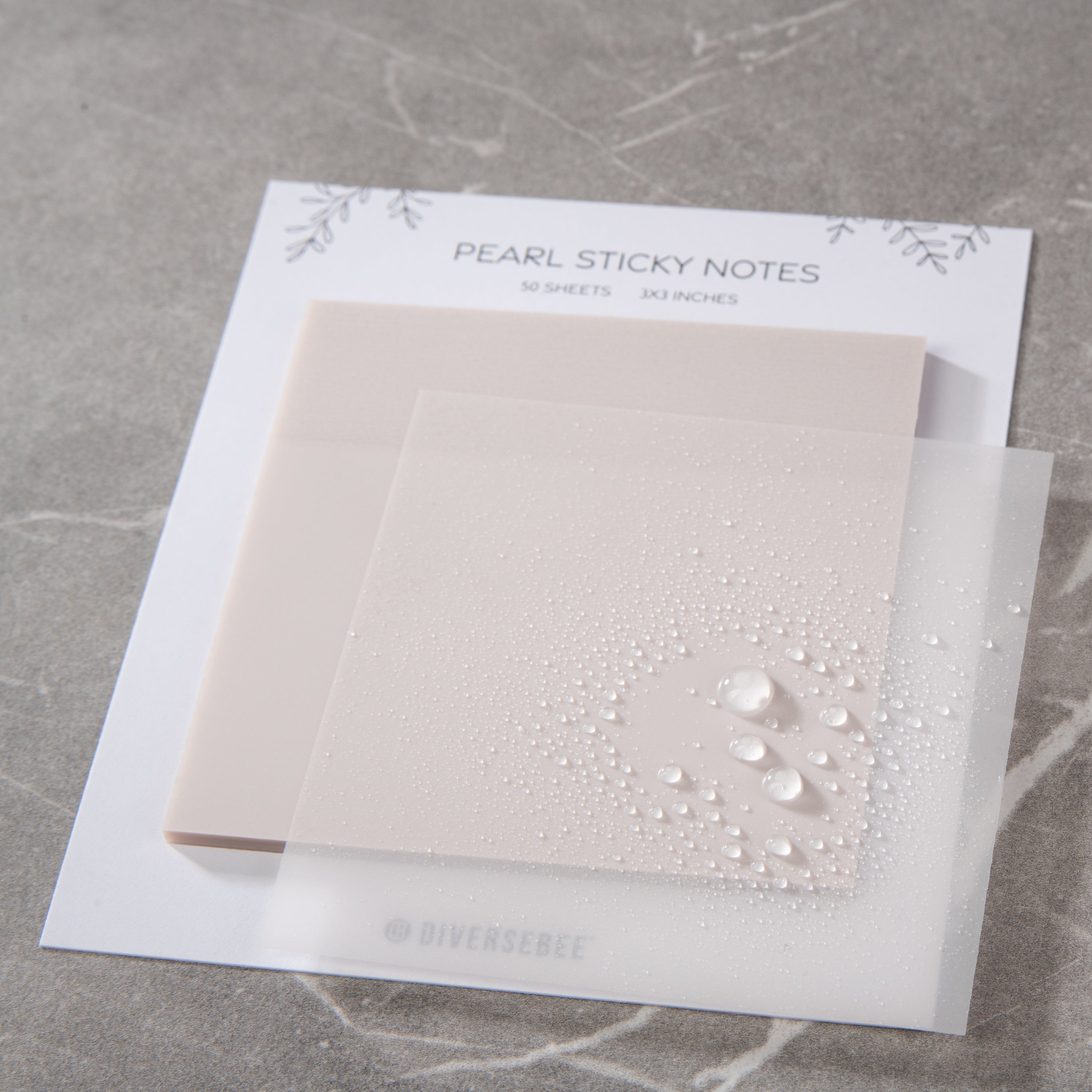 Pastel Transparent Sticky Notes - Pearl