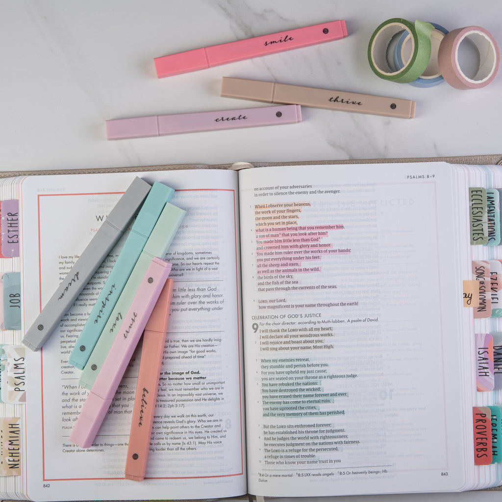 DiverseBee Bible highlighters and pens no bleed