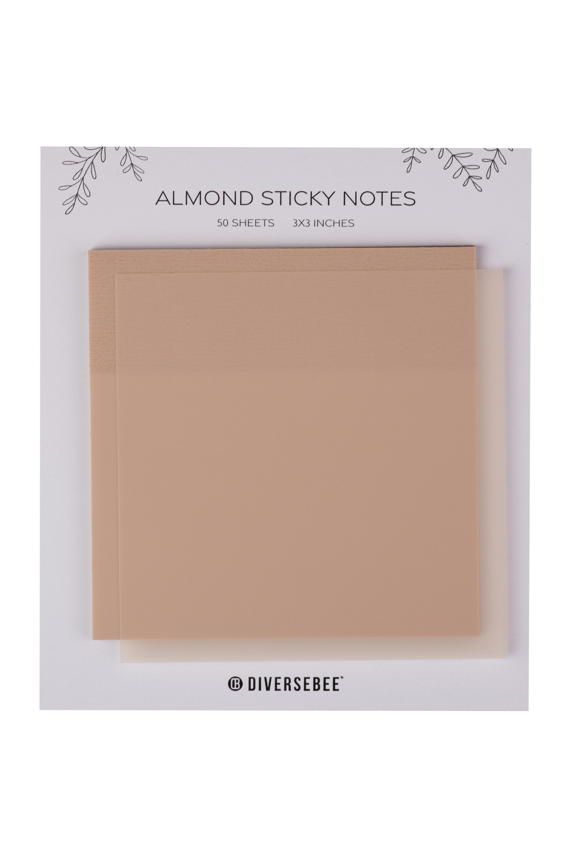 Pastel Transparent Sticky Notes - Almond