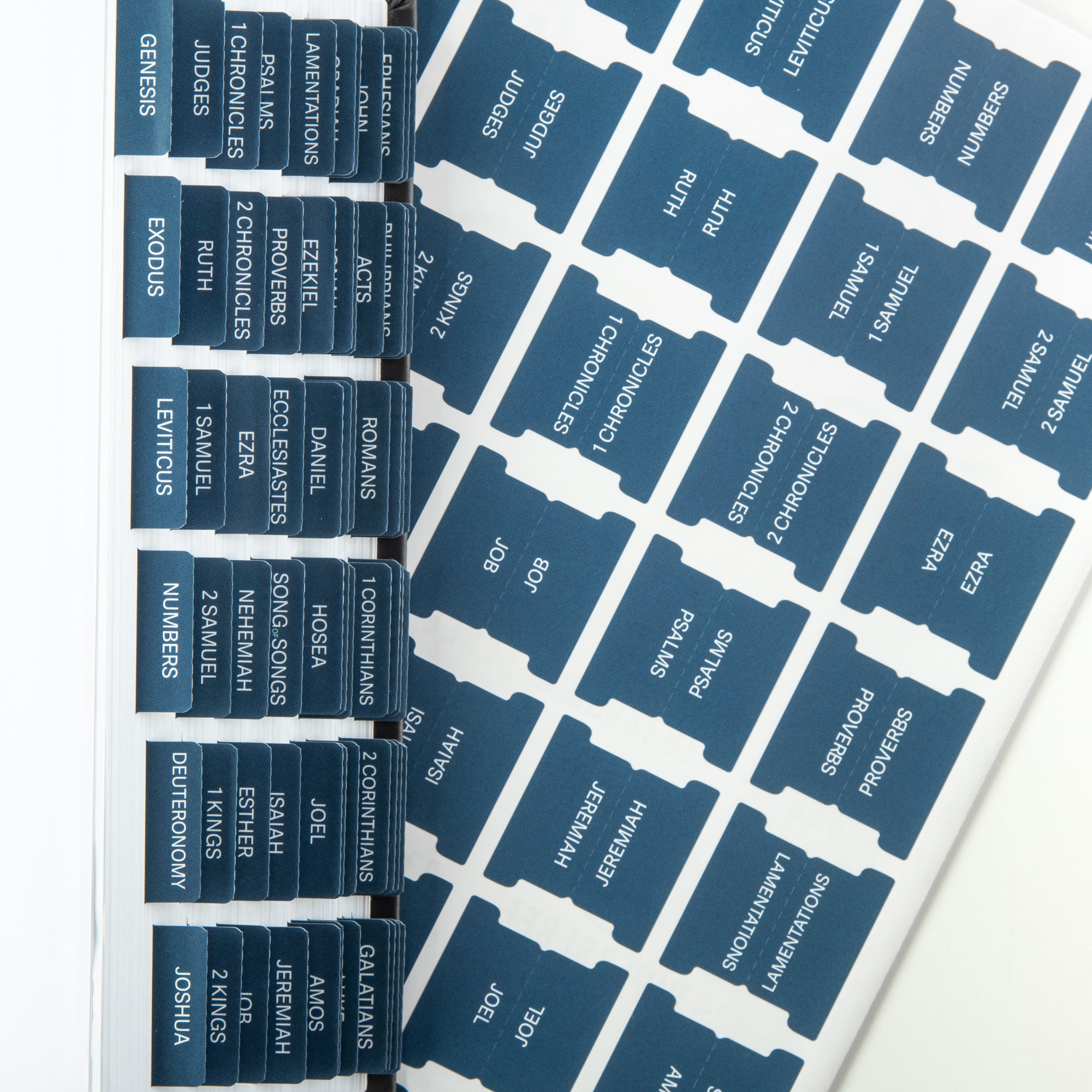 Navy blue bible tabs