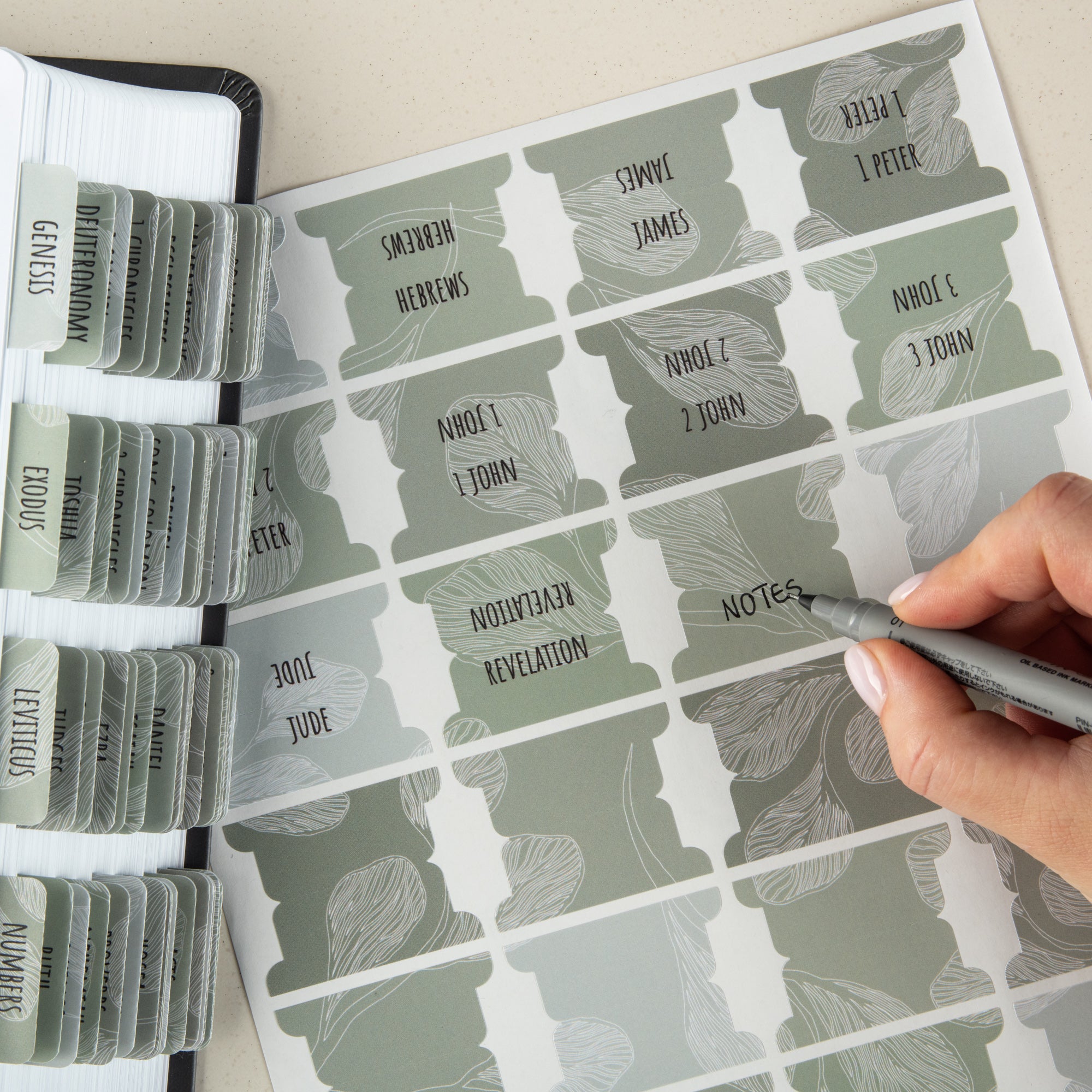 Bible Tabs - Sage Theme