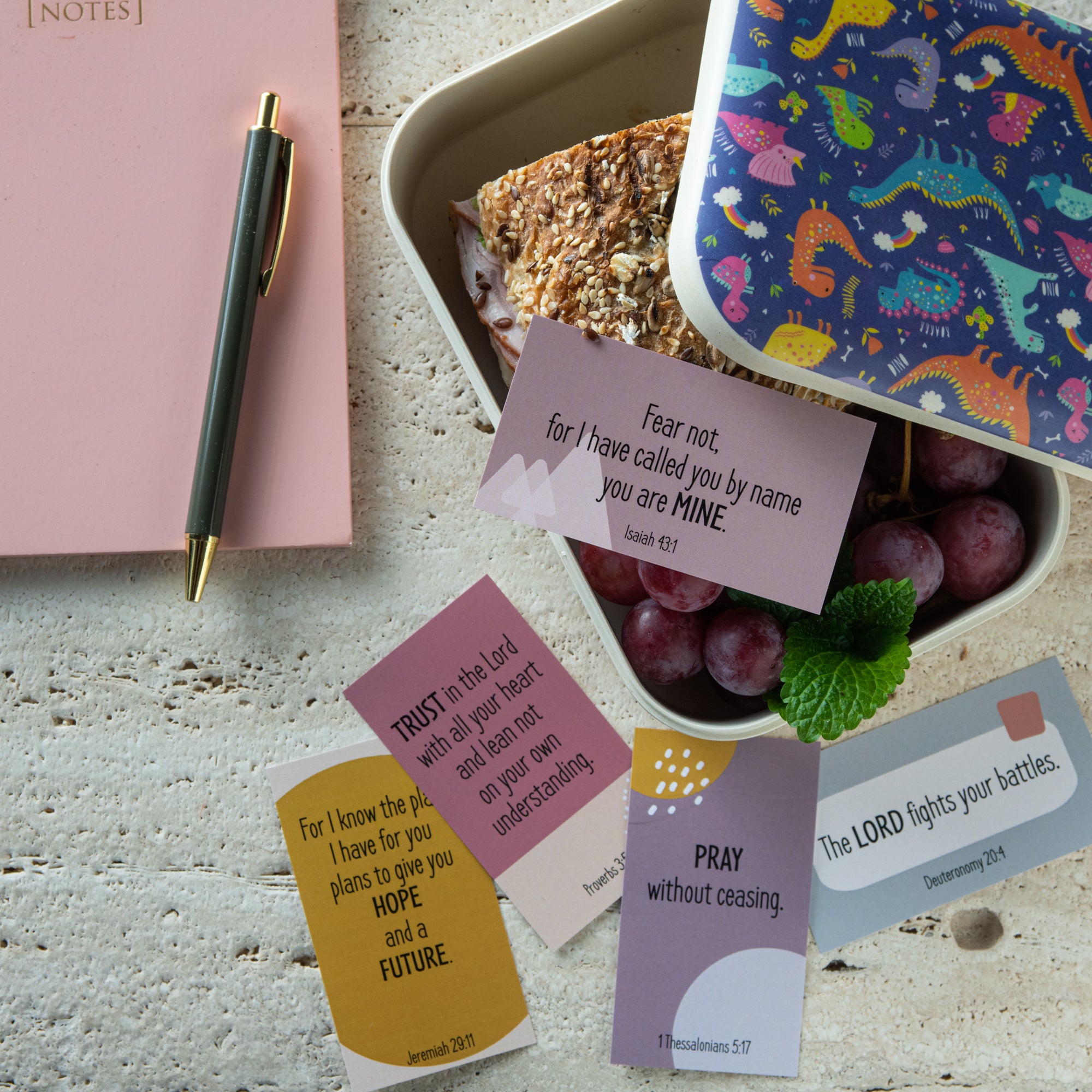 Bible Verse Cards (60 Unique Cards) - Geometric