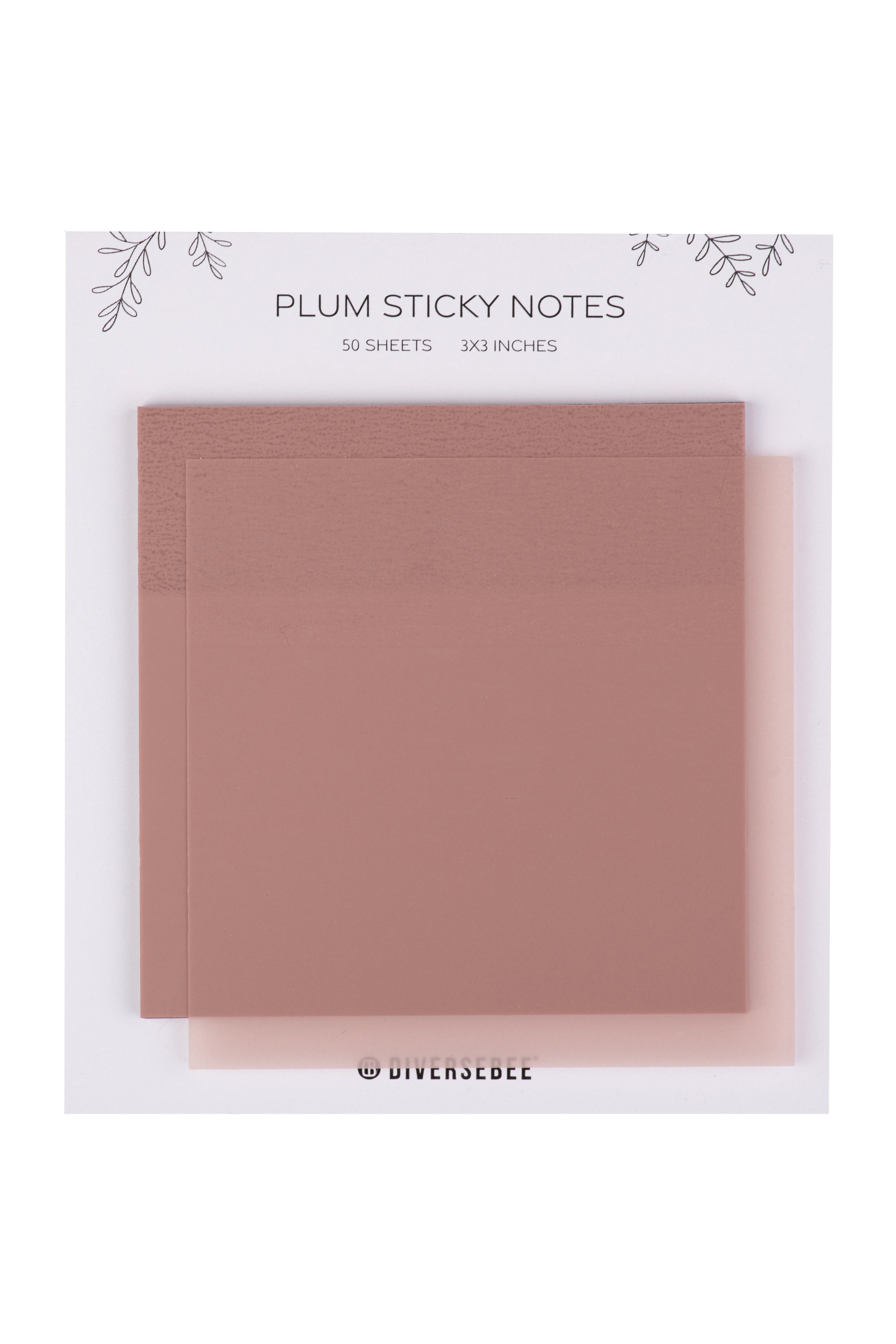 Pastel Transparent Sticky Notes - Plum