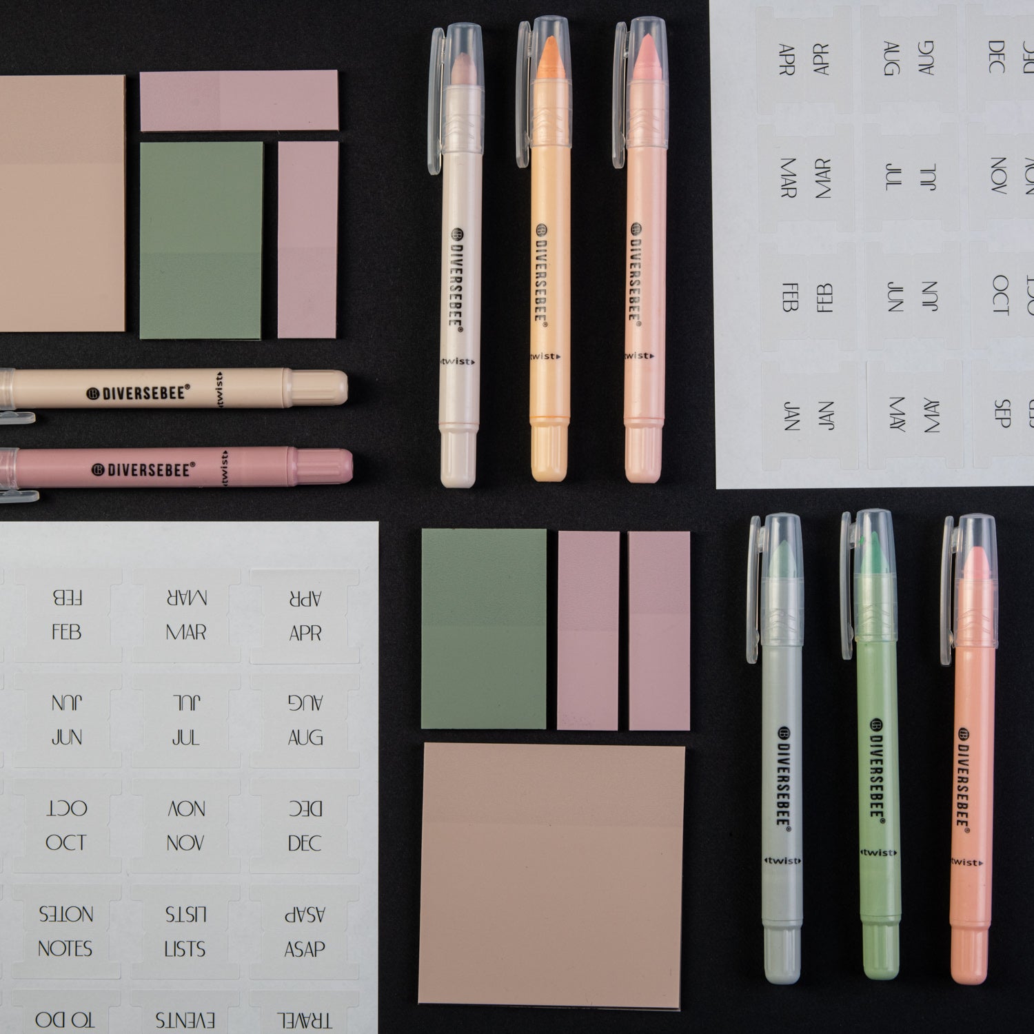 Transparent Sticky Notes Kit - Pastel