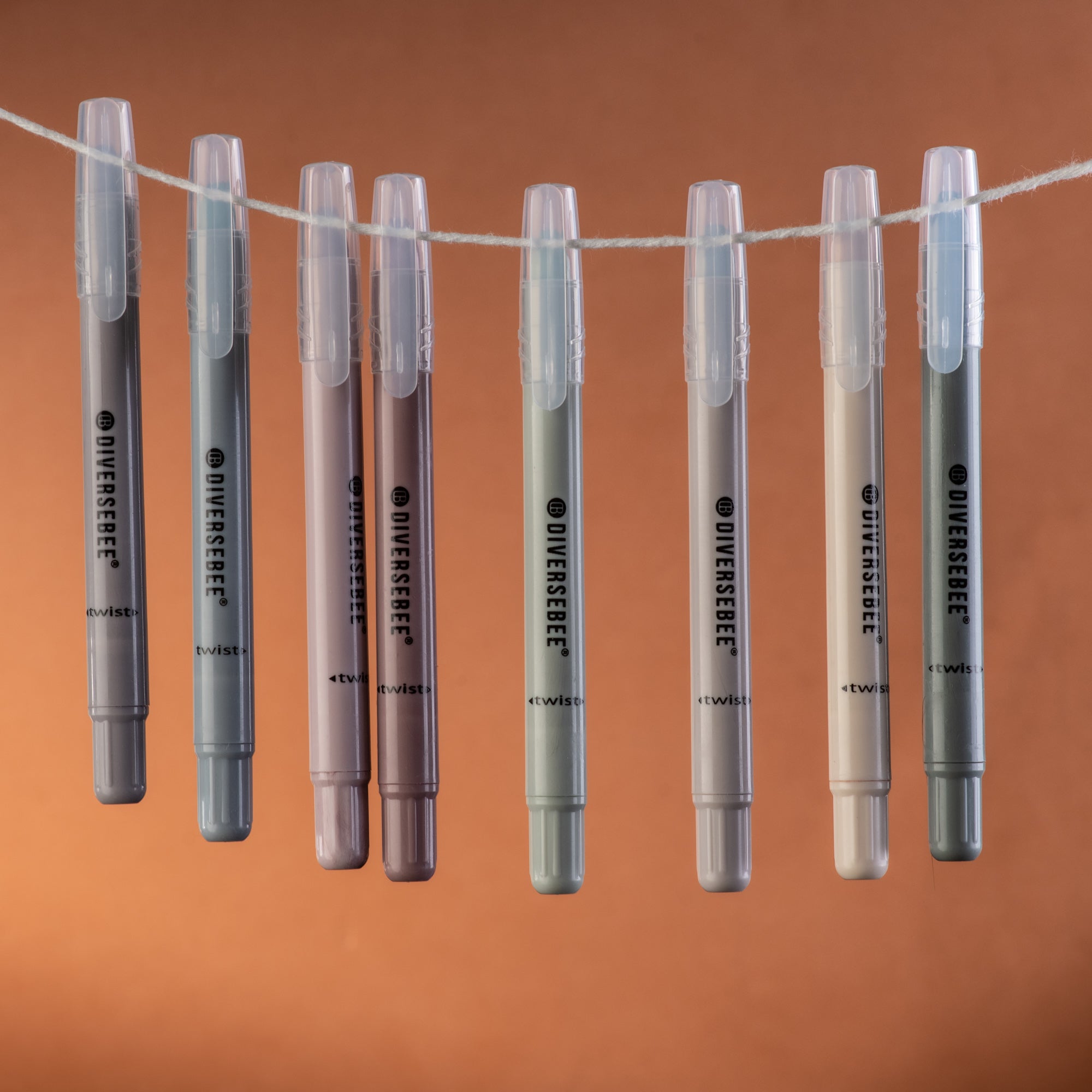 Bible Gel Highlighters and Pens No Bleed - Set of 8 Dusty Colors