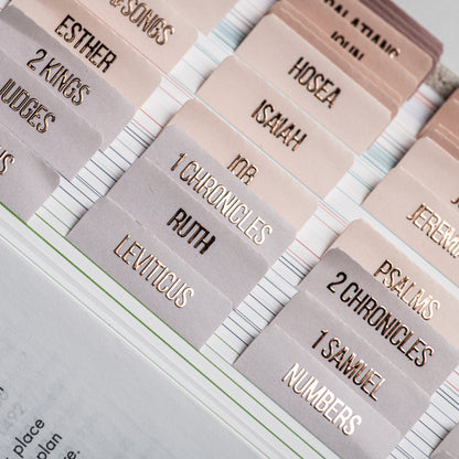 DiverseBee Gold Foil Bible Tabs - Pearl