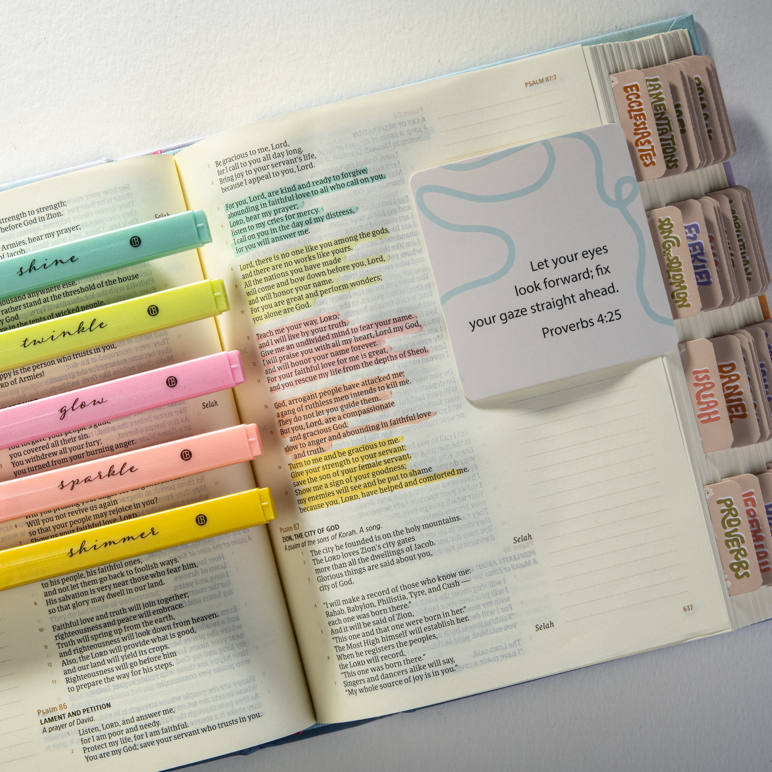 Glitter Bible Highlighters with Soft Chisel Tip - Sunshine