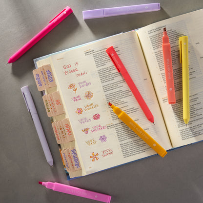 Bible Highlighters and Gel Pens Set (8 Pack) - Inspire
