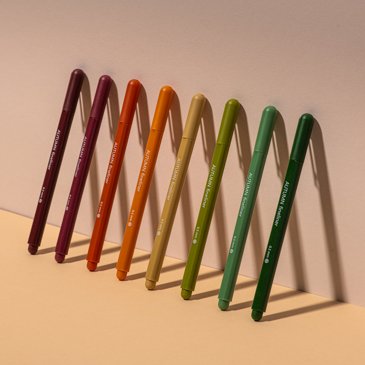 Fine Tip Pens, No Bleed (8 Pack) - Autumn