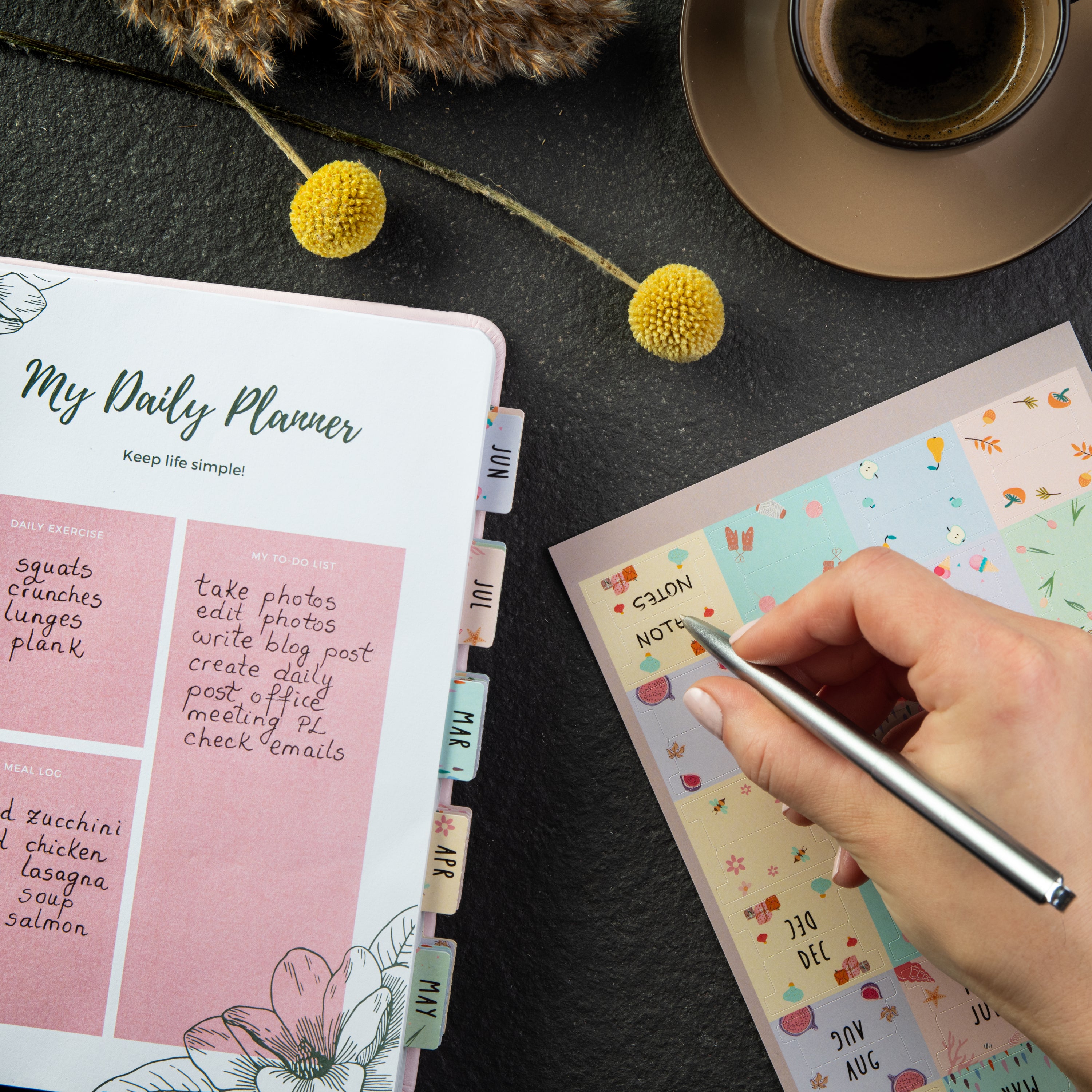 planner organizer divider tabs