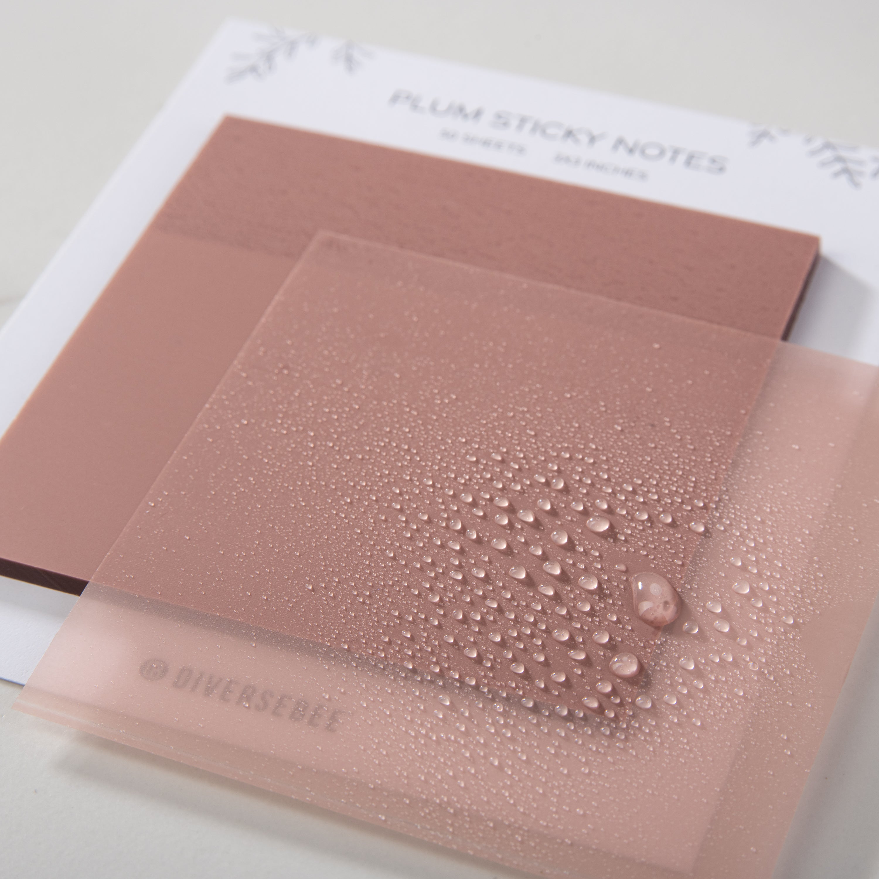Pastel Transparent Sticky Notes - Plum