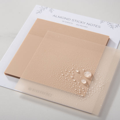 Pastel Transparent Sticky Notes - Almond