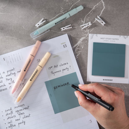 Pastel Transparent Sticky Notes - Mist