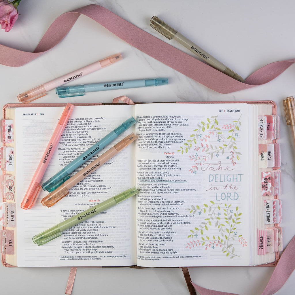 DiverseBee Bible Highlighters and Pens No Bleed