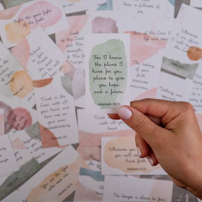 Bible Verse Cards (60 Unique Cards) - Watercolor