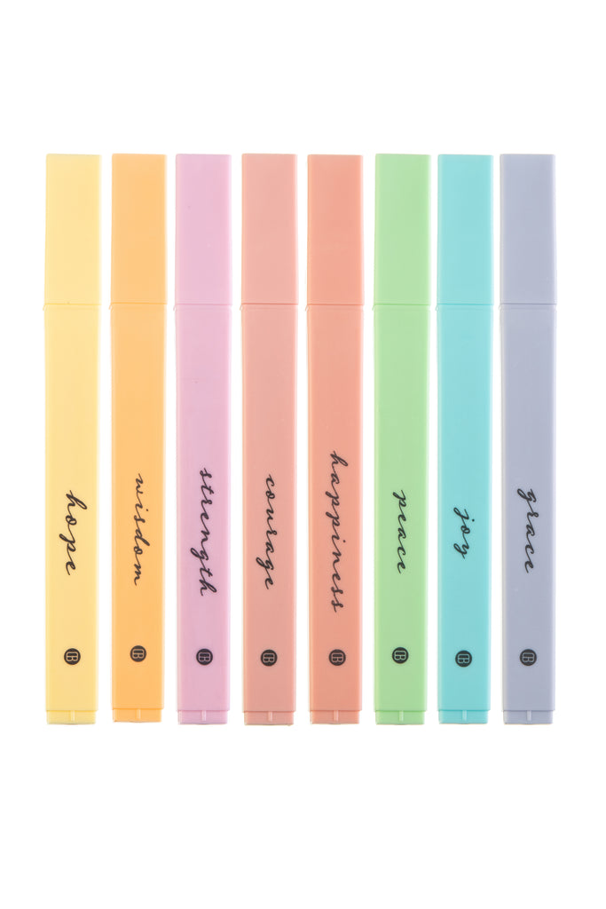 DiverseBee Bible Highlighters and pens no bleed soft chisel - pastel colors