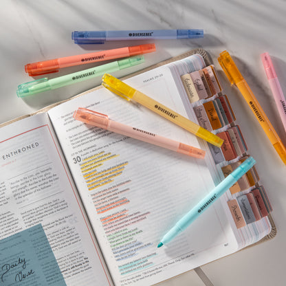DiverseBee Pastel Dual End Tip Highlighters