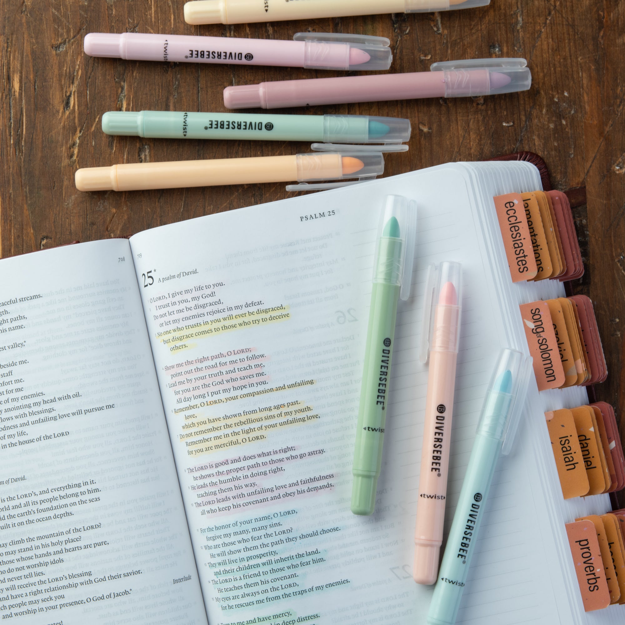 DIVERSEBEE RNAB0BXF7L52R diversebee bible highlighters and pens no bleed, 8  pack assorted colors gel highlighters set, bible markers no bleed through