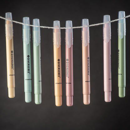 Bible Gel Highlighters and Pens No Bleed - Set of 8 Pastel Colors